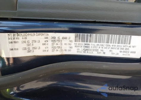 2004 Jeep Grand Cherokee Laredo from USA, damaged, VIN 1J4GW48S54C387895